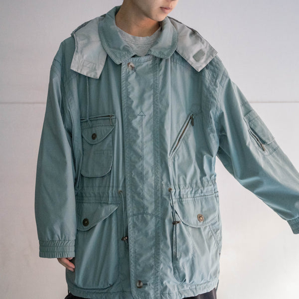 1980s ice blue good-gimmick half coat