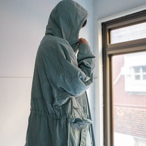 1980s ice blue good-gimmick half coat