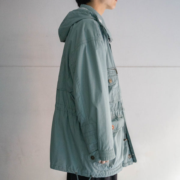 1980s ice blue good-gimmick half coat