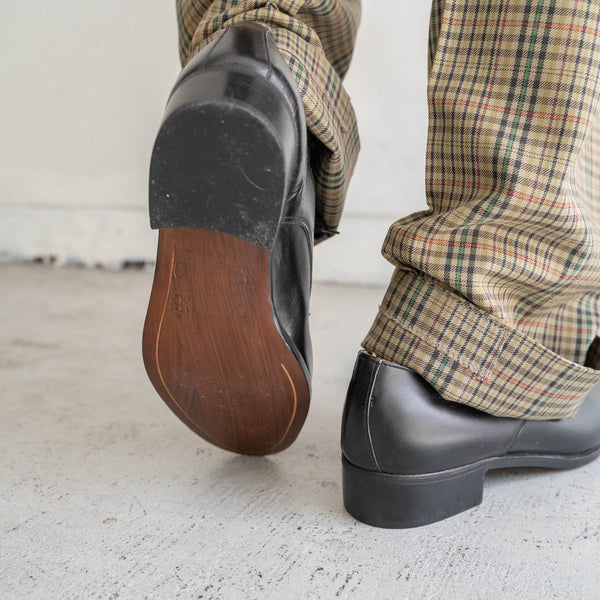 1980s Italian military black leather shoes 'dead stock'