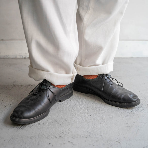 around 1990s Europe black color leather tyrolean shoes