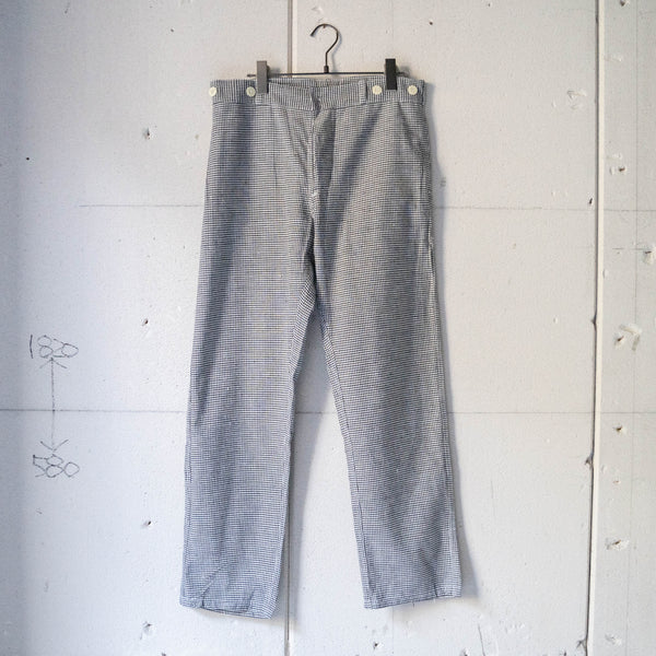 1980-90 Europe houndstooth chef pants 'dead stock'