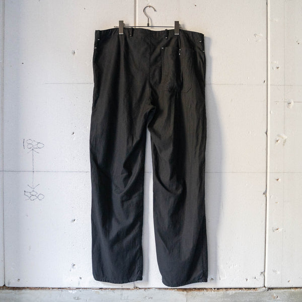 1980s Germany military cotton twill work pants -black dyed- 'waist code remake'