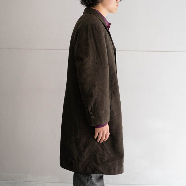 around 1970s Japan vintage wool chester coat -good pattern & color-
