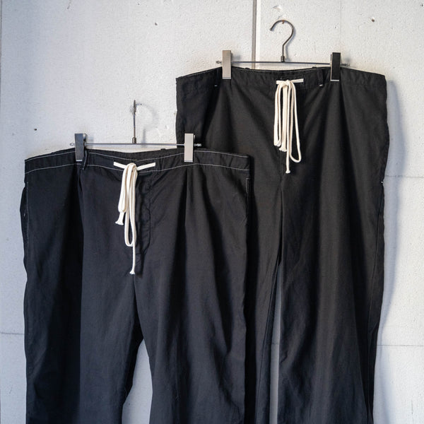 1980s Germany military cotton twill work pants -black dyed- 'waist code remake'