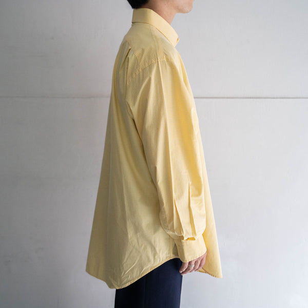 1990s Ralph Lauren yellow gingham check all cotton shirt