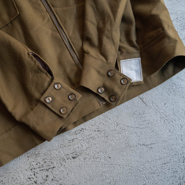 around 1980s Europe brown short length work jacket 'dead stock'