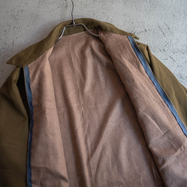 around 1980s Europe brown short length work jacket 'dead stock'
