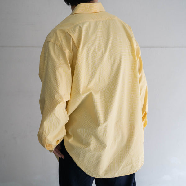 1990s Ralph Lauren yellow gingham check all cotton shirt