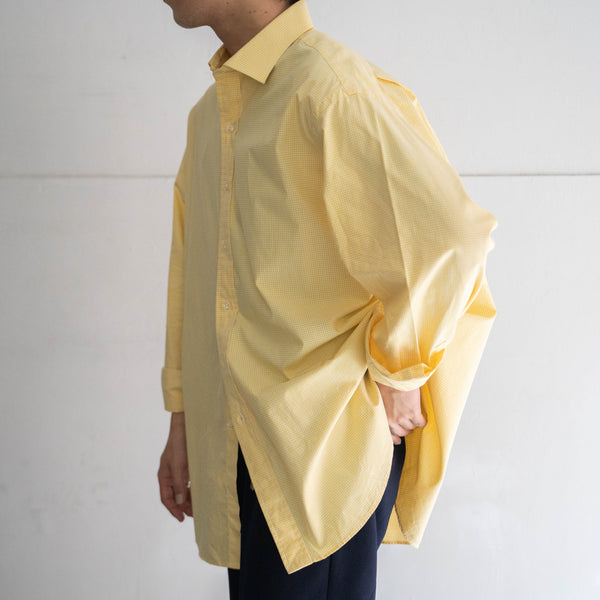 1990s Ralph Lauren yellow gingham check all cotton shirt