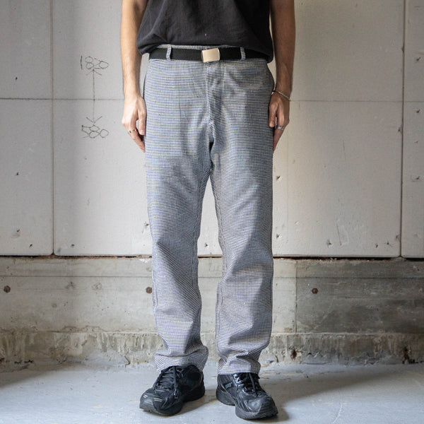 1980-90 Europe houndstooth chef pants 'dead stock'