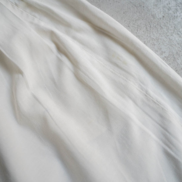 around 1990s white color linen × poly two tuck slacks