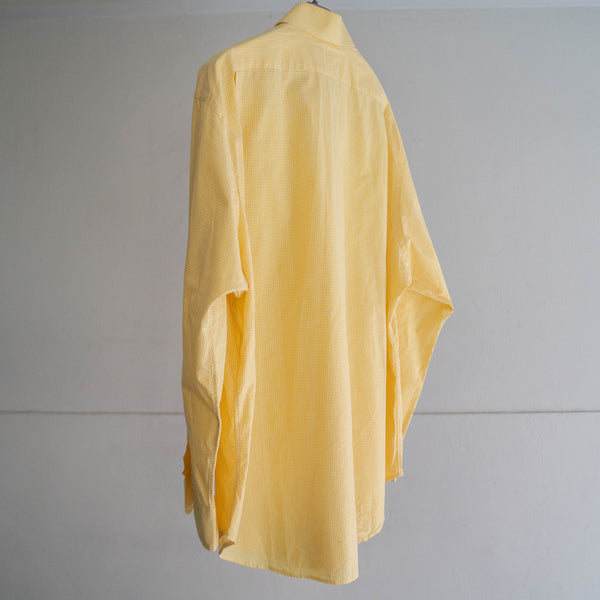 1990s Ralph Lauren yellow gingham check all cotton shirt