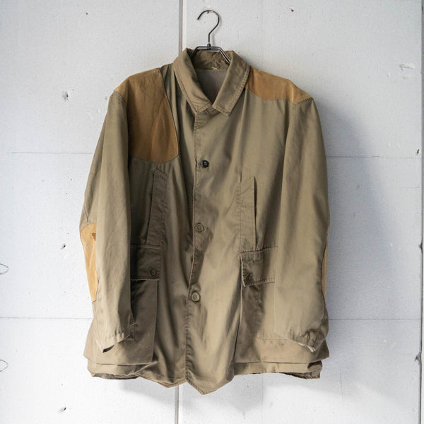 1970-80s Europe khaki color hunting jacket -good damage-