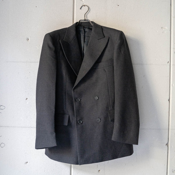 1980s Italian military dark gray wool set up 'dead stock' -4 button-