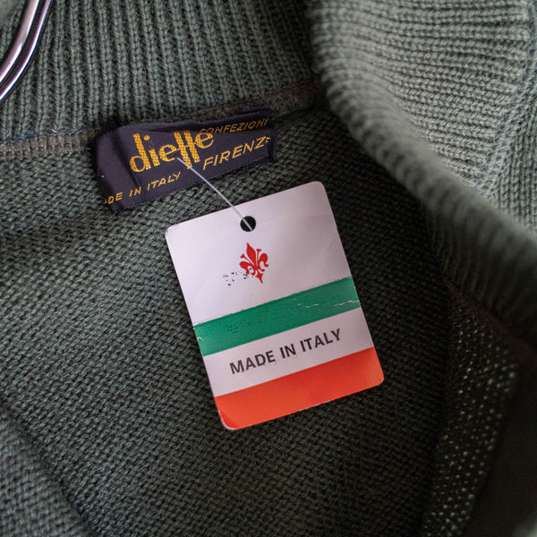 1990s Italy green pullover knit 'dead stock'