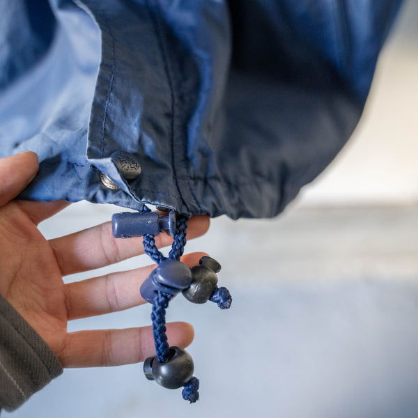 1990s 'KAPPA' blue×navy×orange sleeve line design nylon jacket