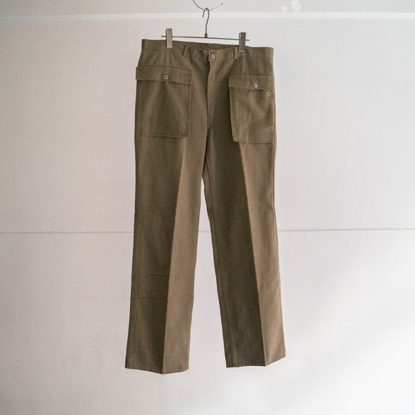 1980s Europe beige hunting pants -big front pockets- 'dead stock'