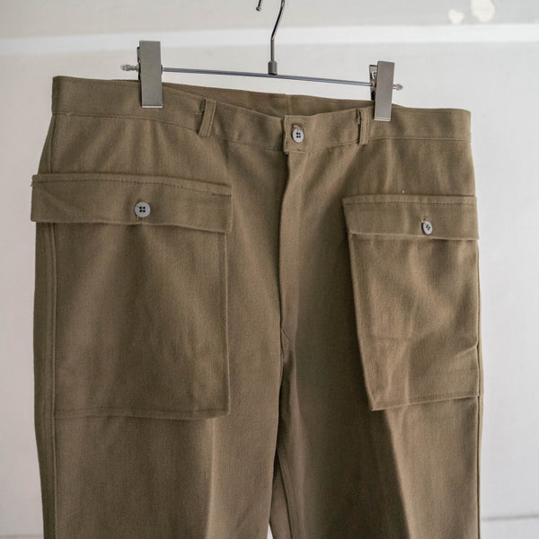 1980s Europe beige hunting pants -big front pockets- 'dead stock'