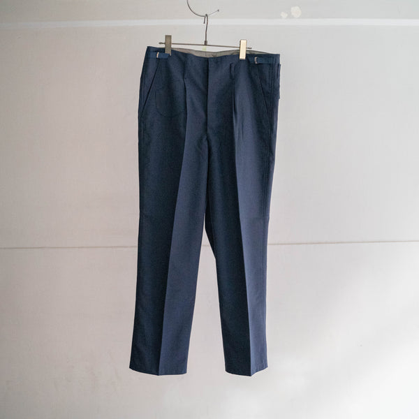 around 1980s Japan vintage dark blue work pants -strange pocket- 'dead stock'