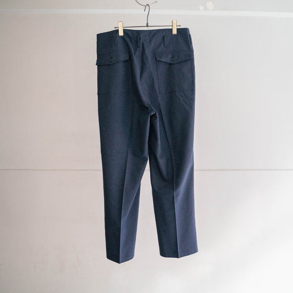 around 1980s Japan vintage dark blue work pants -strange pocket- 'dead stock'