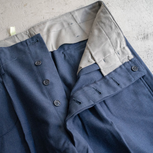 around 1980s Japan vintage dark blue work pants -strange pocket- 'dead stock'