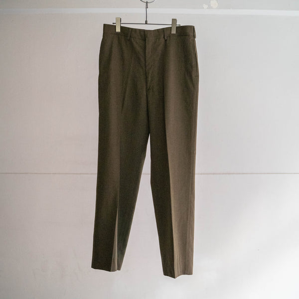 1980s US military dark khaki straight dress pants