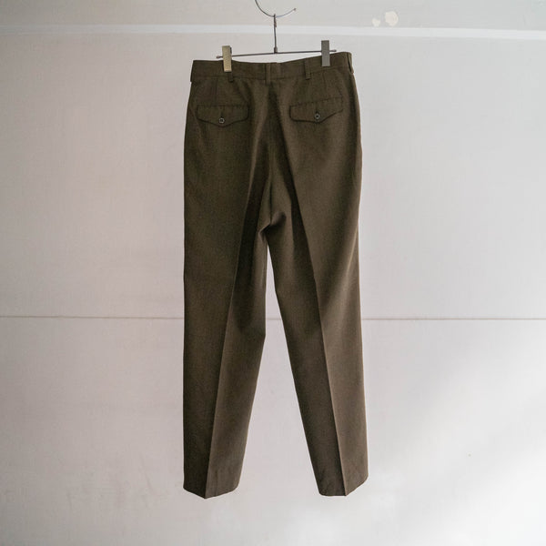 1980s US military dark khaki straight dress pants