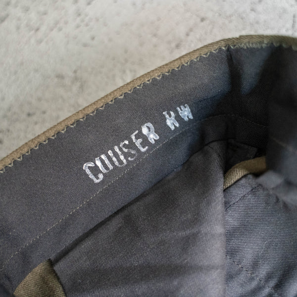 1980s US military dark khaki straight dress pants