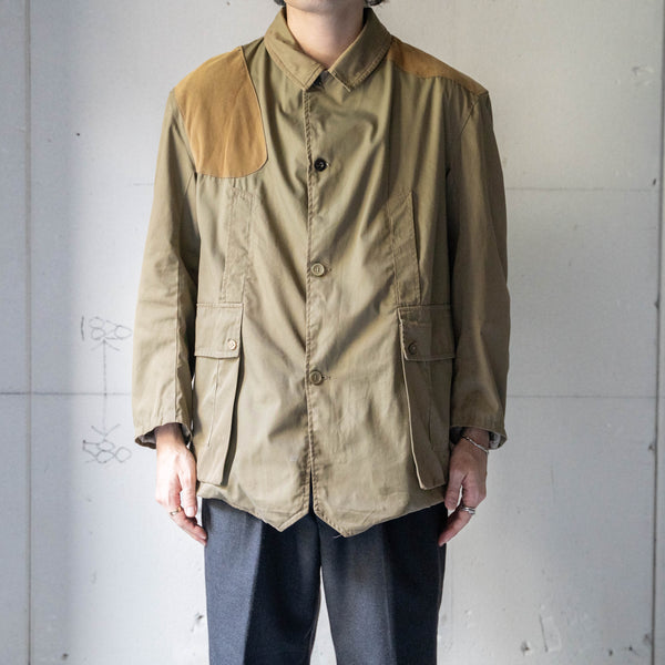 1970-80s Europe khaki color hunting jacket -good damage-