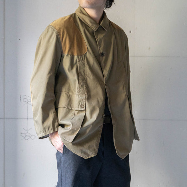 1970-80s Europe khaki color hunting jacket -good damage-