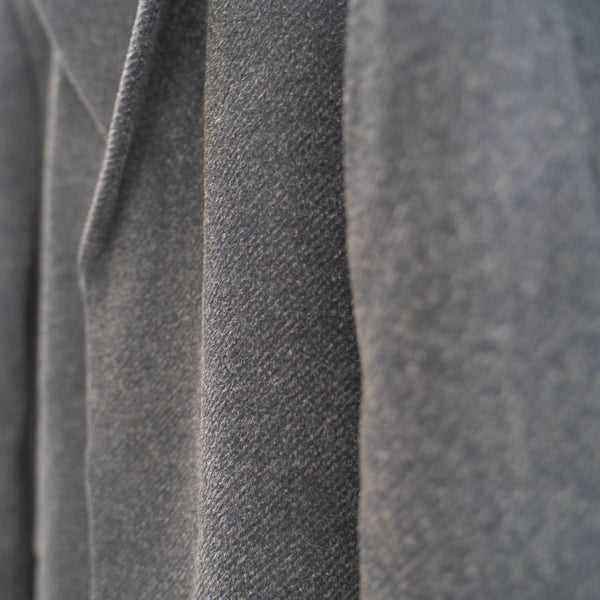 1970-80s Japan vintage dark gray wool set in sleeve coat