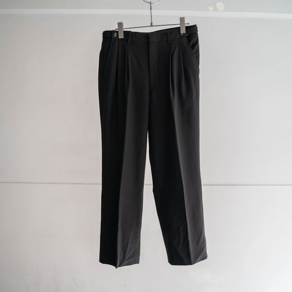 2000s Japan vintage black wool slacks -light weight-