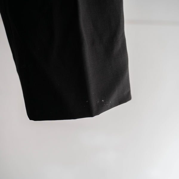 2000s Japan vintage black wool slacks -light weight-