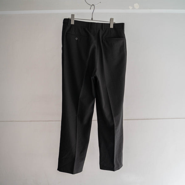 2000s Japan vintage black wool slacks -light weight-