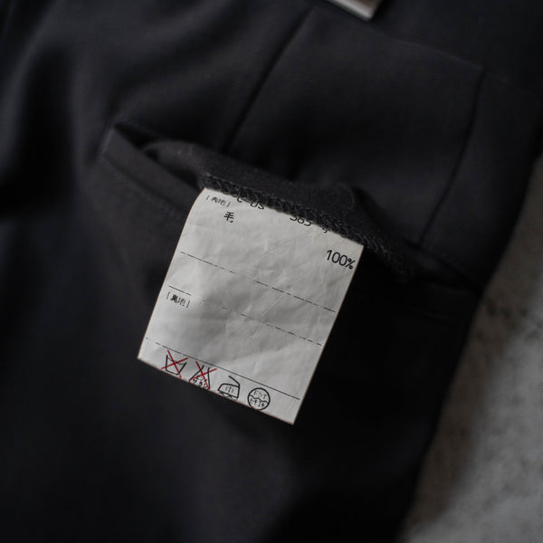 2000s Japan vintage black wool slacks -light weight-