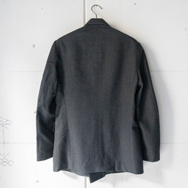 1980s Italian military dark gray wool set up 'dead stock' -6 button-