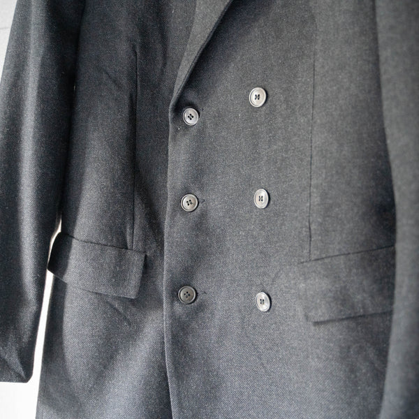 1980s Italian military dark gray wool set up 'dead stock' -6 button-