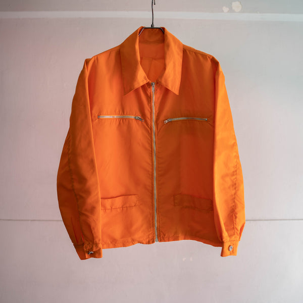 1980s France vivid orange short blouson
