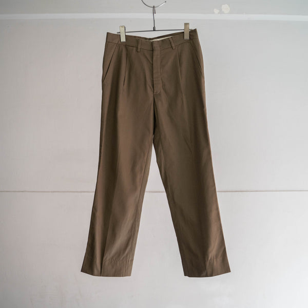 1990s Italian military dark brown chino slacks