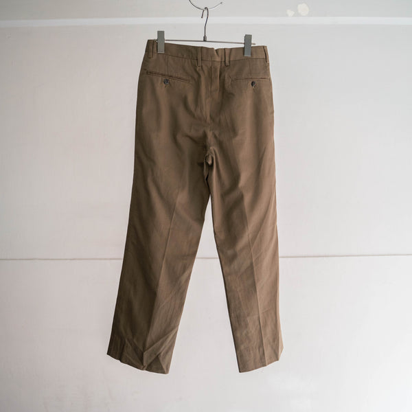 1990s Italian military dark brown chino slacks