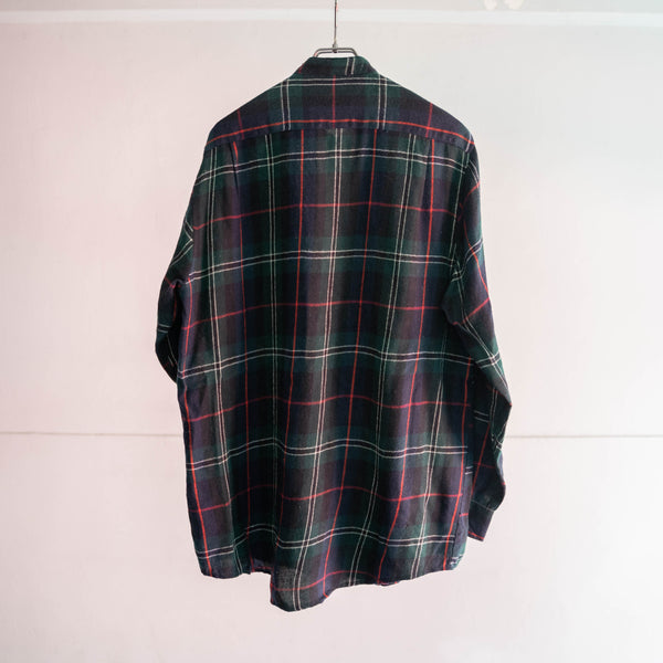 1990s black watch no collar l/s shirt