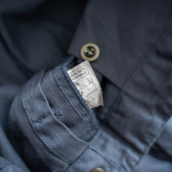 1970-80s Europe navy HBT work pants with cinch back