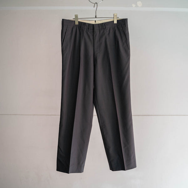 1990s Japan vintage dark green stripe double breasted set up