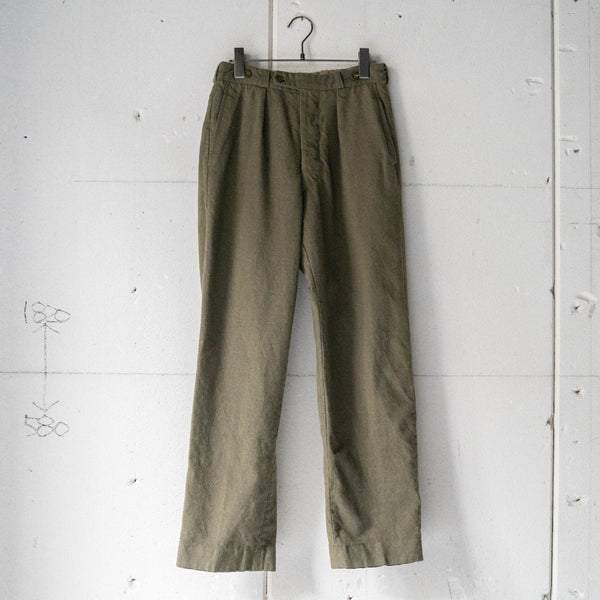 1970s Belgium military wool one tuck dress pants 'dead stock'