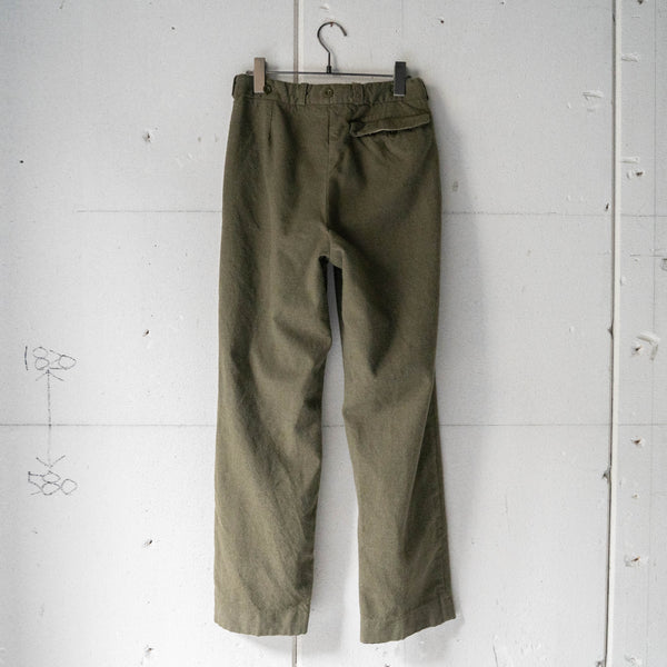 1970s Belgium military wool one tuck dress pants 'dead stock'