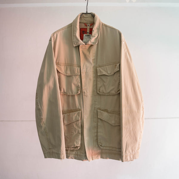 2000s Timberland beige 4 pockets jacket -good fade-