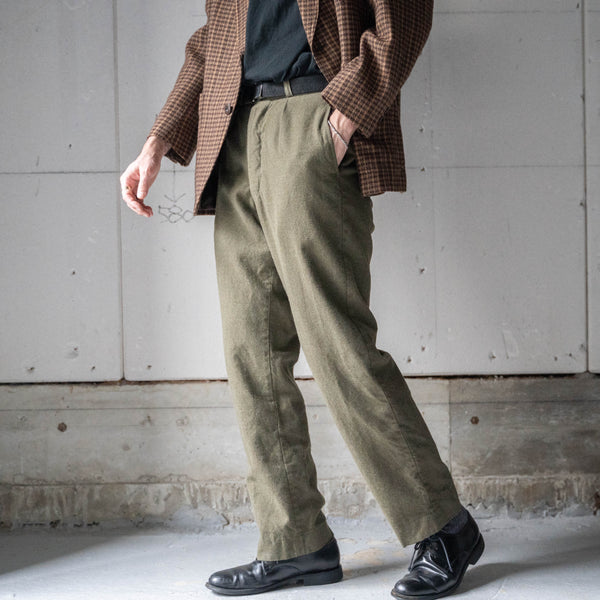 1970s Belgium military wool one tuck dress pants 'dead stock'