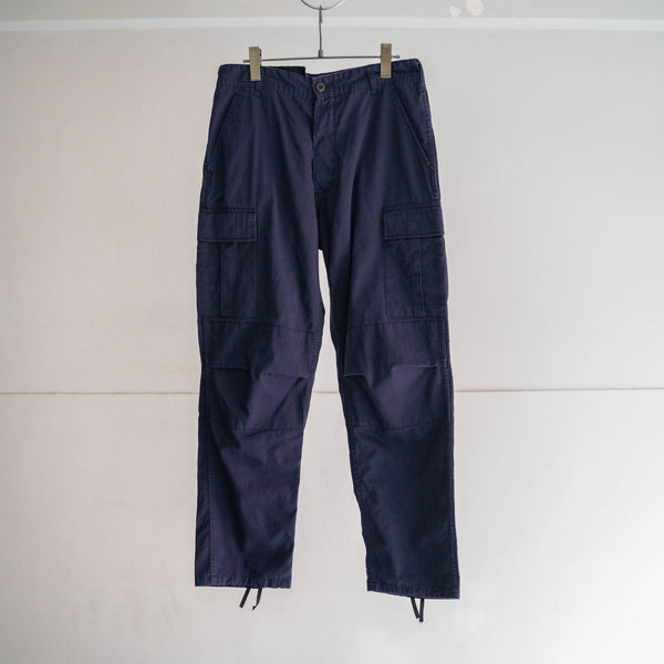 2000s navy cotton × poly cargo pants