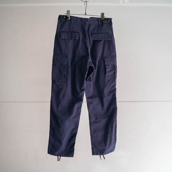 2000s navy cotton × poly cargo pants